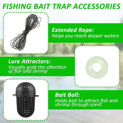 Sibosen 2PCS 10 2 Fishing Bait Trap Crab Net Holes and PCS Square Crab Crawfish Trap Fishing Trap for Minnow Crawfish