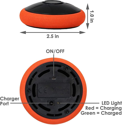 HYCT 2Pcs Rechargeable Hover Air Hockey Puck and Paddles, Hover Puck for Any Flat Surface, Air Hockey Strikers
