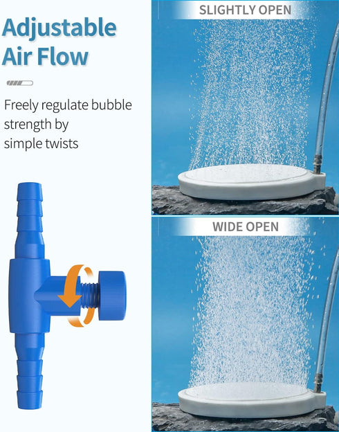 Pawfly Hemispherical Air Stone for Fish Tank, Round Micro Bubble Release Tool for Oxygen Diffuser