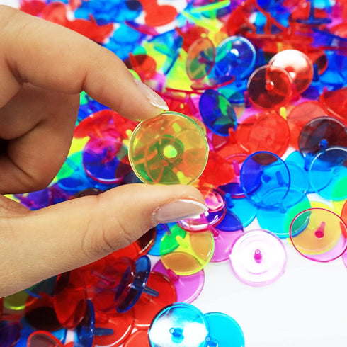 Golf Ball Markers Bulk, 50/100/150 Pcs Position Marker, Multicolor Transparent Plastic 25mm Flat Round Accessories