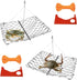 2-Pack Castable Crab Traps Foldable Crabbing Nets with Auto-Close Spring, 33ft Rope