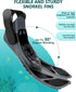 Set, Viginsul Mask Fins Snorkeling Gear for Adults, Full Face Snorkel Mask & Adjustable Swim Fins Snorkel Panoramic