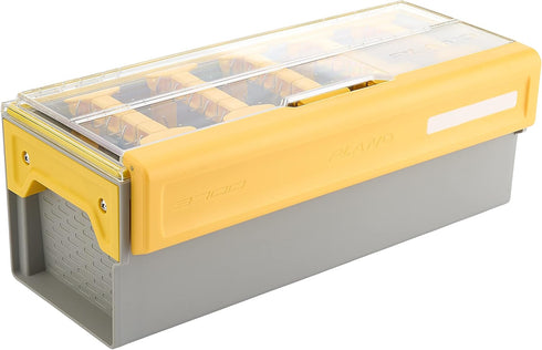 Plano EDGE Frog Bait Utility Box, Gray/Yellow, Holds 50 Frog Baits, Waterproof Storage