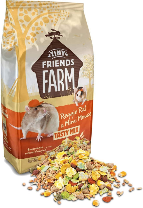 Supreme Petfoods Tiny Friends Farm 2-Pack Tasty Mix, Reggie Rat and Mimi Mouse, 2 Pounds Each