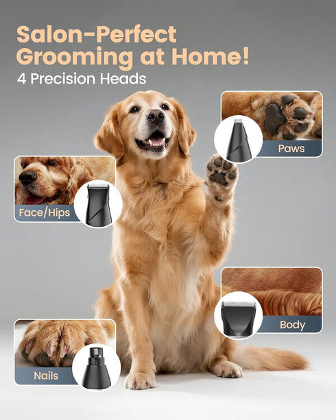 4 1 2000mAh 2-Speed Trimmer PAPMINI in Dog Grooming Kit for Thick Hair, Heavy Duty Dog Clippers for Grooming, Low Noise
