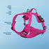 Voyager No Pull Dog Harness for Small Dogs, Adjustable Soft Pet Harness with Dual Leash Attachments, Fuchsia Nylon (S,