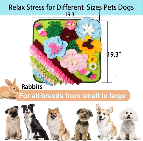 Snuffle Mat for Dogs, Pet Slow Feeding Mat, Interactive Puzzle Toys for Small, Medium, Large Dogs, Encourages Foraging