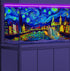 48X24IN Blacklight Vincent Van Gogh Aquarium Background, UV Art Oil Painting with 10 EVA Double-Sided Tape