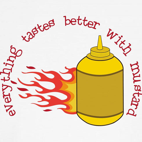 Funny Mustard-Themed Dog T-Shirt - Perfect Pet Apparel for Your Furry Friend