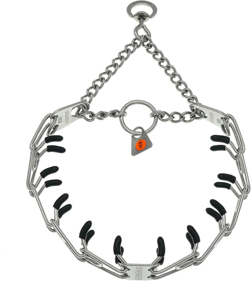 Herm Sprenger Stainless Steel Dog Collar with Swivel D-Ring, 3 Extra Links, for Small Medium Large Dogs