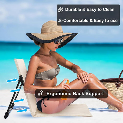 GFYYBKJ SwimmingPool Foldable Seat for Poolside Chairs, Portable Outdoor Poolside Chairs for Edge of Pool, Beach Chair