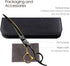 Fenice Peak 8'' Black Dog Grooming Scissors - Golden Curved Scissors with Ergonomic Offset Handle, 440C Durable and