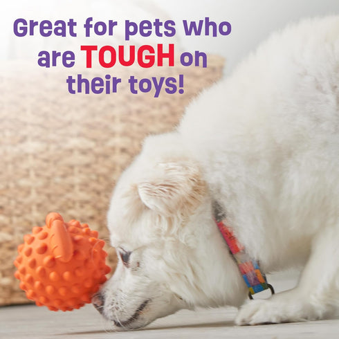 Brightkins Tough & Tumble Small Pufferfish - Interactive Dog Puzzle Toy for All Breeds