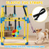 KAINUM 8 Puppy Play Gym with Hanging Toys, Dog Indoor Jungle Gym as Activities Center for Puppies, PVC Frame
