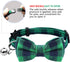 KUDES 2 Pack Cat Collar Breakaway with Bow Tie and Bell for Kitty and Puppies, Adjustable 7.8-10.5 Inch (Green+Orange)