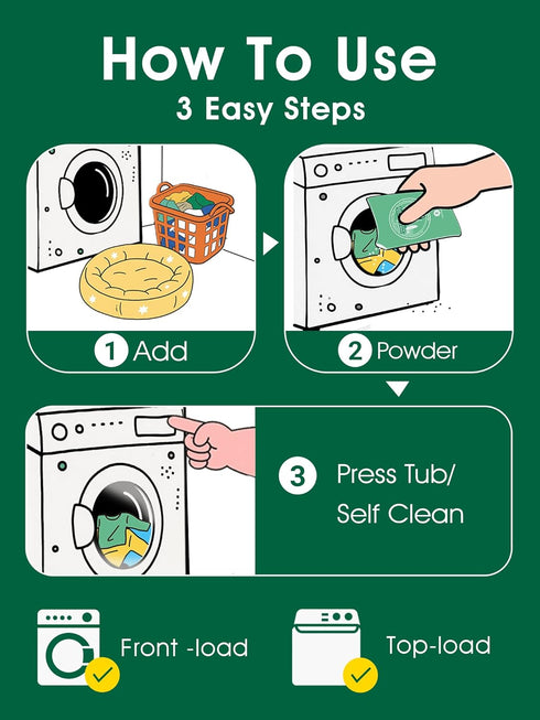 96.7% 2 Pet Hair Remover for Laundry - Hair Dissolving Laundry Powder, Laundry Detergent & Stain Remover for Clothes
