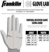 Franklin Sports Supratak Football Receiver Gloves | White/Chrome | Youth Small
