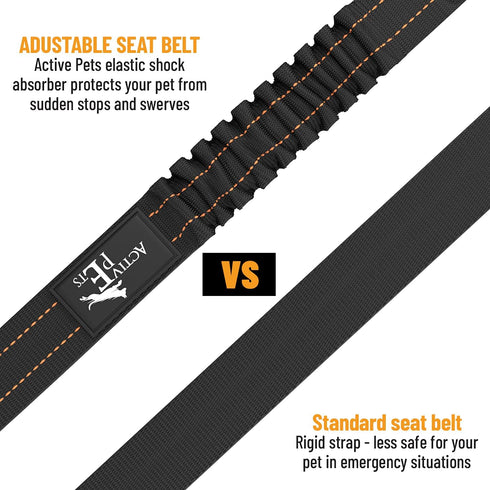 Active Pets Dog Seatbelt, Adjustable Safety Dog Seat Car Harness, Dog Seat Belt for Pets - Durable Dog Seatbelts