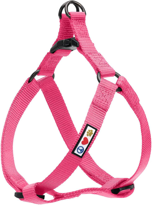 Pawtitas Pink Solid Color Step in Dog Harness, Extra Small Dog Training Walking Vest Harness