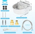 304 FHTONGE Stainless Steel Automatic Dog Water Bowl Dispenser with Drainage and Float Valves, Large Auto Fill Dog