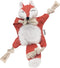 Fox Dog Toy with Squeaker - Stuffless Plush Dog Toy, Durable Chew Toy for Puppies with Embroidery Design