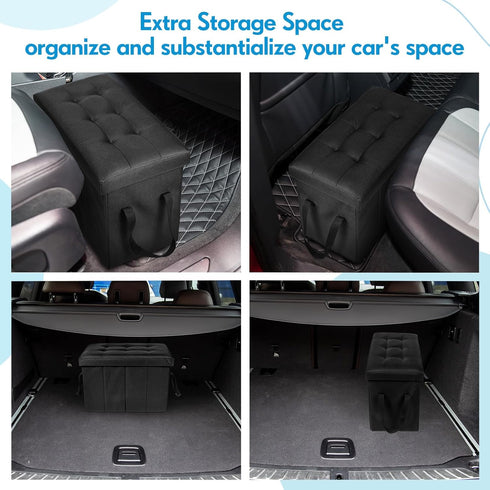 300lbs Off(1 Pack) Car Back Seat Extender for Dogs up to Car Seat Extender Back and Front Gap Filler with Storage