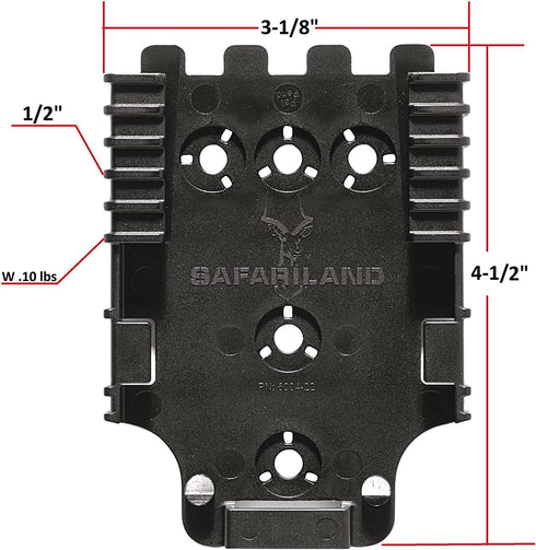 Safariland Quick Locking System Kit 9006483, Polymer Attachment for Weapon Holster, Black, One Size