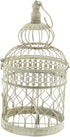 Deco 79 Metal Round Birdcage Set of 2, 22" & 18"H, with Latch Lock Closure and Hanging Hook, Cream