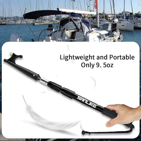 SANLIKE Boat Hooks for Docking, Telescoping Extension Pole Hook with Luminous Bead, Lightweight