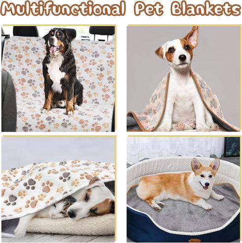 YUEPET Waterproof Dog Blankets, 2 Pack Washable Blankets for Bed Couch Protector, Soft Plush Reversible, 50"×40"