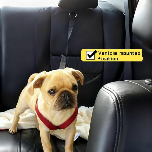 RyanDesign 2-in-1 2-Pack Car Seat Belt for Dogs, Headrest Dog Safety Harness & Leash - Adjustable Nylon Vehicle Pet