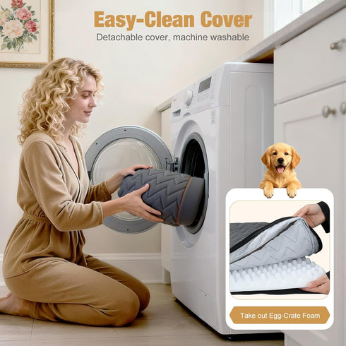 55.1 26.8 inch- Lekereise Soft Dog Car Mat for Hard Bottom Seat Extender x Waterproof Washable Dog Car Mat, Orthopedic