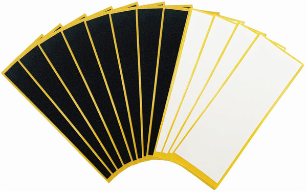 RACOFSB Fingerboard Foam Grip Tape, Finger Skateboard Griptape 40mmX110mm (8pcs Black 4pcs White)