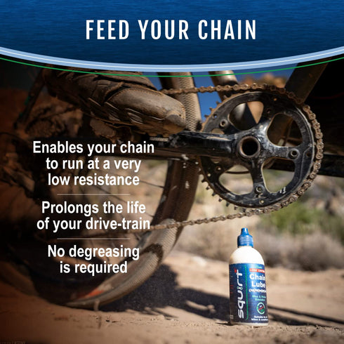 2 Pack (120ml) Squirt Chain Lube for Bikes Long-Lasting Lubricant for All Bike Chains All-Weather Dry Lube to Reduce