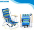 HEPMIMZHU Folding Beach Chair, Foldable Camping Chair with Headrest Cup Holder and Wooden Armrests