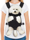 Pet Carrier Backpack, Adjustable Hands-Free Dog Carrier for Small Dogs & Rabbits, Ideal for Hiking & Travel
