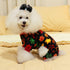 CuteBone Maple Leaf Soft Puppy Pajamas, Cute Dog Pjs Fall Jumpsuit, Large