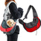 Pet Dog Sling Carrier, Puppy Pet Slings Bag for Small Dogs Cats, Breathable Mesh Hand Free with Adjustable Strap (Red,
