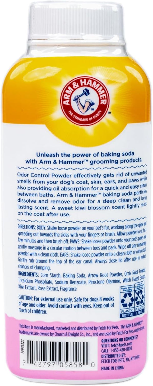 Hammer 4.2 Oz (Pack 2) Arm & for Pets Odor Control Dry Shampoo Powder for Dogs & Puppies, Waterless Dog Deodorizer