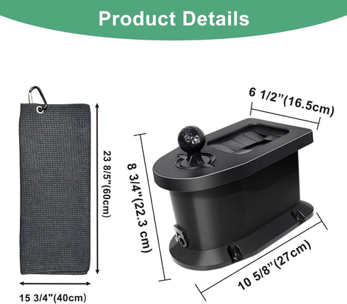 Golf Cart Cleaner Kit with Ball Washer and Towel for EZGO, Club Car, Yamaha, Advanced EV, Star EV, Universal &