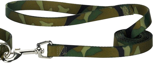 Guardian Gear Nylon Camo Dog Leash, 4-Feet x 5/8-Inch, Green