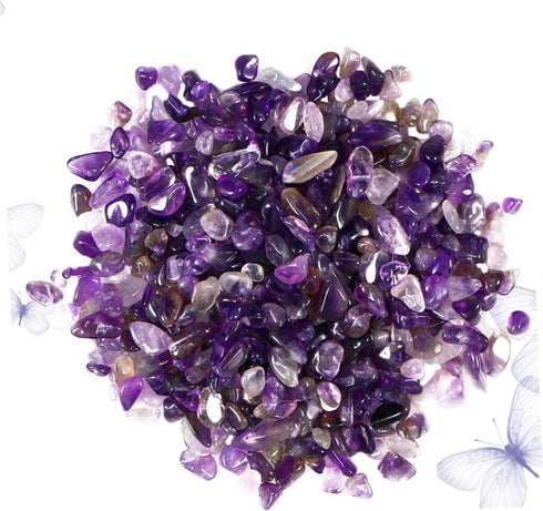 HOMSFOU Decorative River Rock Stones Fish Tank Decoration Botanical Decor Decorative Crystal Pebbles Mixed Pebbles Gravel Fish Tank Gravel Decor Stones White Crystal Purple Crystal Gravel