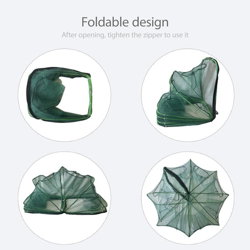 Generic Foldable Minnow Trap,Crab Trap,Fishing Net,Bait Cage for Crabs Minnow Lobster Shrimp Crawfish