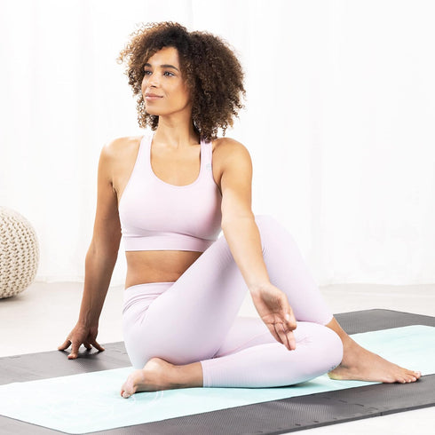 Navaris Foldable Yoga Mat for Travel, 1/16" Thick Non-Slip Exercise Mat for Pilates, Gym, Fitness