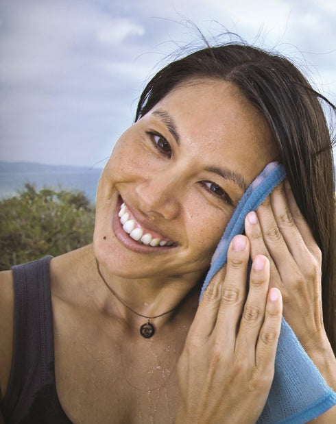 Lunatec Self-Cleaning Washcloth. A Camping & Travel Essential. Quick Drying, Light Exfoliator, Odor-Free & Lathers