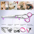 4CR 6 1 Gimars Professional Stainless Steel in Grooming Scissors for Dogs with Safety Round Tip, Heavy Duty Titanium