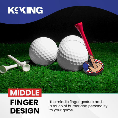 Ultimate Middle Finger Golf Ball Marker with Magnetic Hat Clip, Funny Golf Accessories for Golf Lovers