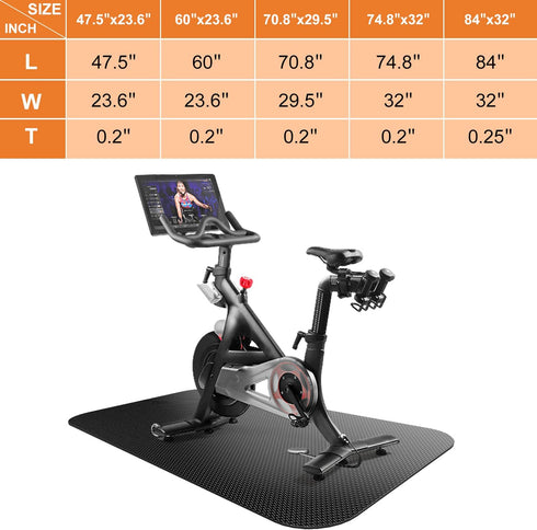Treadmill Mat for Hardwood Floors - Foldable Exercise Equipment Mat for Indoor Cycles