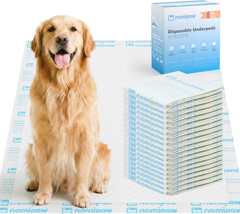 Nomipaw Disposable Leakproof Absorbency Underpads, 28"x39" Large Incontinence Pads with Quick Drying for