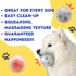 3 Pack 3.5" Squeaky Spiky Dog Balls - Premium Durable Non-Toxic Rubber for Medium to Large Dogs